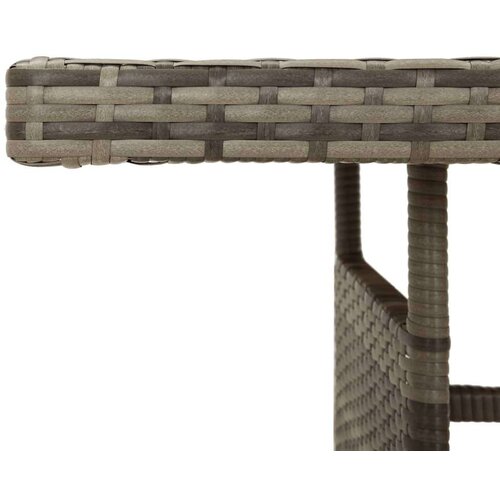 VidaXL Vrtni stol sivi 160x70x72 cm poliratan i masivno bagremovo drvo Slike