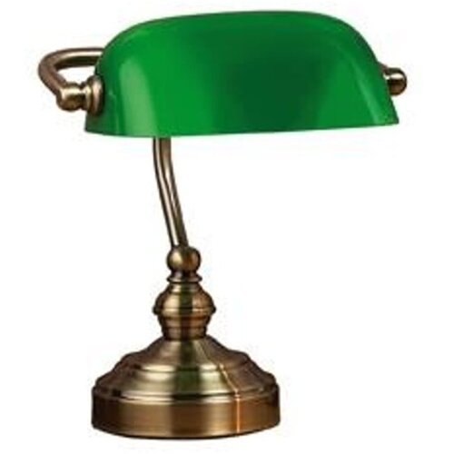 Marksl&amp;ouml;jd stolna lampa od mesinga i zelene boje Bankars, visina 25 cm Slike