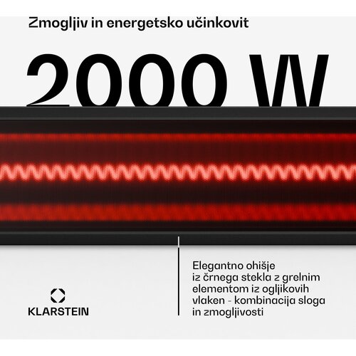 Klarstein phantom infracrvena zidna grijalica | 2000 w | 15 m&amp;sup2; | snažna i tanka | 84 cm x 10 cm Slike