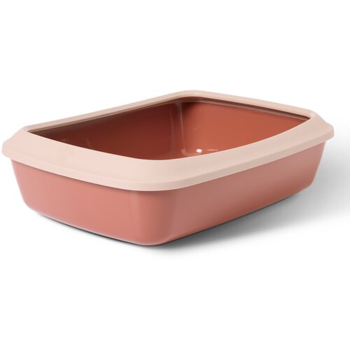 Savic mačji wc Iriz s rubom - 50 cm - Šampanjac ružičasta / toskansko crvena Cijene