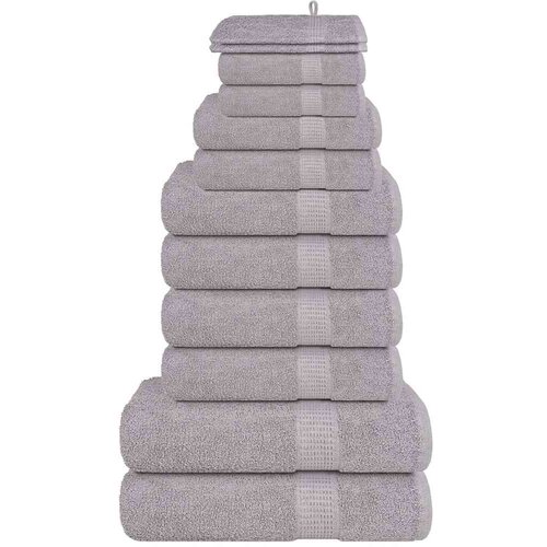 vidaXL Komplet brisač 12-delni siva 360 gsm 100% bombaž Cene