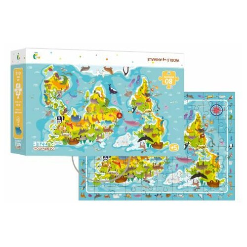 Puzzle 80 delova zivotinje u svetu Slike