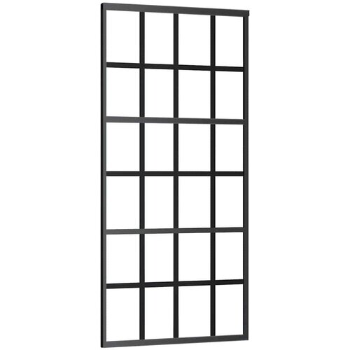 vidaXL Klizna vrata s priborom 90 x 205 cm od ESG stakla i aluminija Cijene
