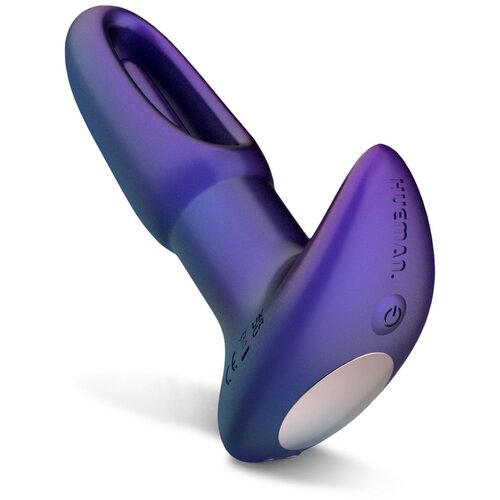 Hueman - Voyager Vibrating Butt Plug With Tapping - Purple Slike