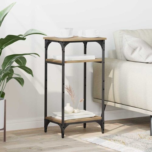 vidaXL Stranska miza artisan hrast 40 x 30 x 75 cm Konstruiran les Cene