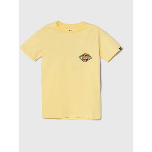 Quiksilver Otroška bombažna kratka majica RAINMAKERYTH rumena barva