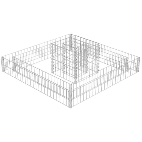 Maison Chic Gabionsko Cvetlično korito - Cvetlični Lonec iz pocinkanega jekla 120x120x20 cm, (21790495) Cene
