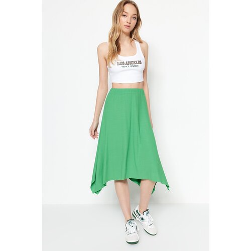 Trendyol Skirt - Green - Midi Slike