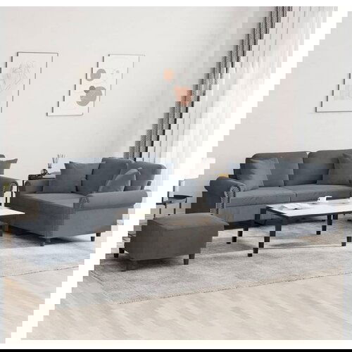 vidaXL 3-dijelni set sofa s jastucima tamnosivi baršunasti Cene