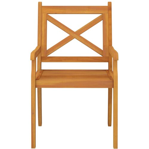  3-dijelni vrtni blagovaonski set od masivnog bagremovog drva Smeđa Dužina stola 85 cm Slike
