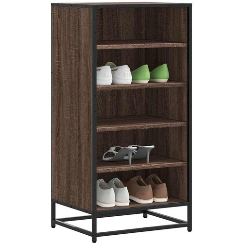 VidaXL Stojalo za čevlje rjav hrast 48x38x97,5 cm inženirski les Slike