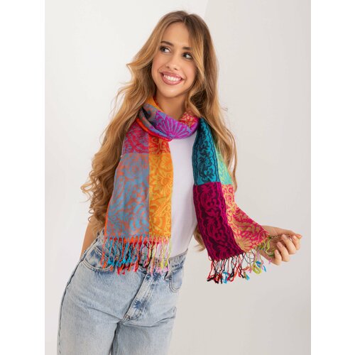 Fashion Hunters Women's long scarf with colorful fringes Slike