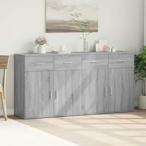  Komoda 2 kom boja hrasta sonome 79x38x80 cm konstruiranog drva Slike