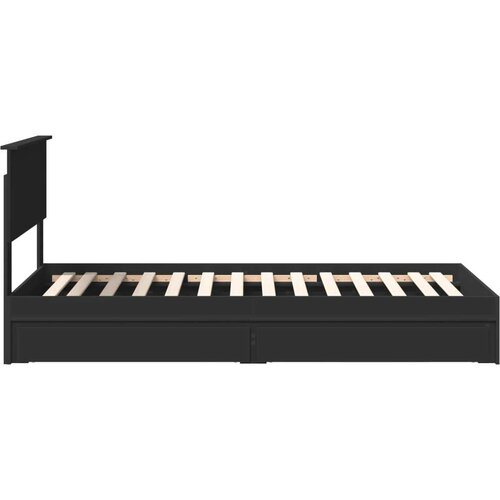  Krevet s od storage Crna 90 x 190 cm Konstruirano drvo Slike