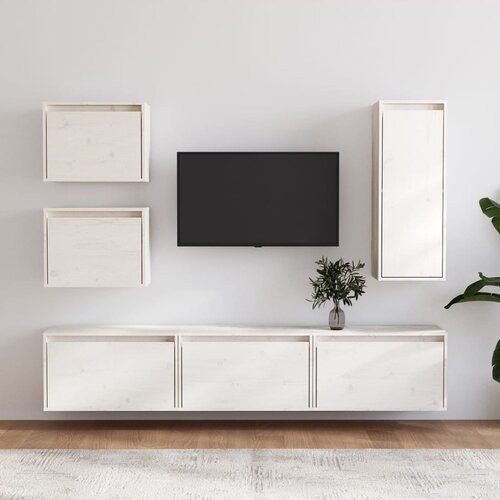 The Living Store TV omarica 6 kosov bela trdna borovina - TV Omarica, (21376696) Cene