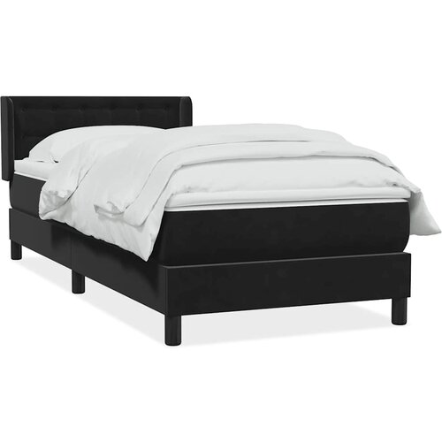 vidaXL Box spring postelja z vzmetnico črna 80x220 cm žamet, (21791036) Cene