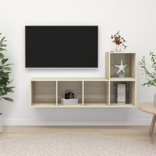 vidaXL 2-dijelni set TV ormarića boja hrasta sonome od iverice Cijene