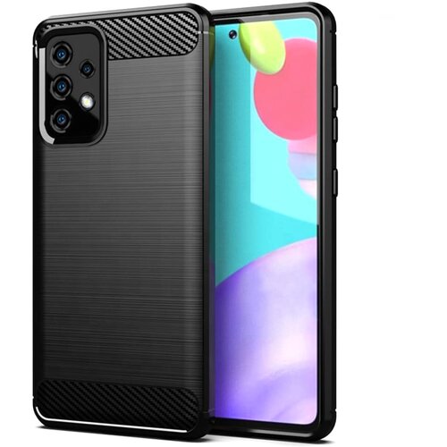 Techsuit Carbon Silicone ovitek za Samsung Galaxy A52 4G / A52 5G / A52s 5G - črn Cene