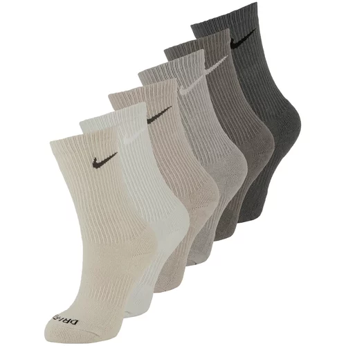 Nike Sportske čarape bež / boja blata / svijetlosiva / tamo siva