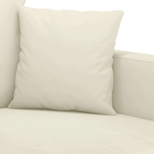  3-dijelni set sofa s jastucima krem bar&amp;scaron;unasti Slike