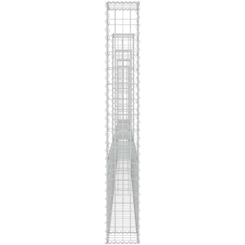 VidaXL Gabionska ko&amp;scaron;ara U-oblika s 5 stupova 500x20x150 cm željezna Slike