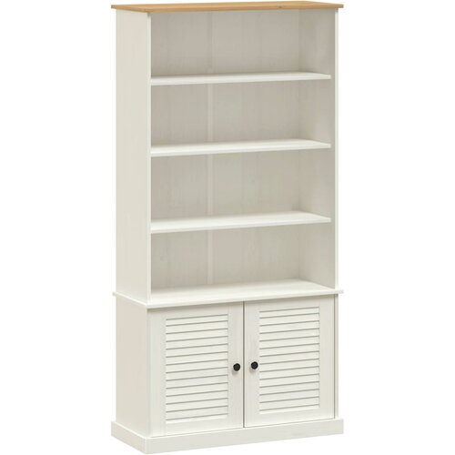 Maison Chic Regal za knjige VIGO bijeli 85x35x170 cm od masivne borovine Cene