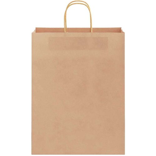  Papirnate vrećice 250 kom s ručkama smeđe 32x12x42 cm Slike
