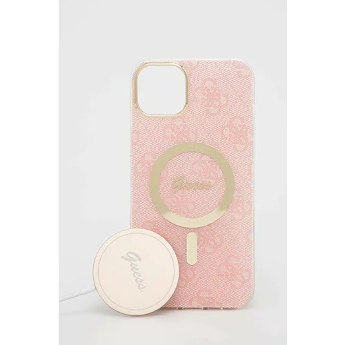 Guess Etui za telefon i punjač iPhone 14 Plus 6,7'' boja: ružičasta