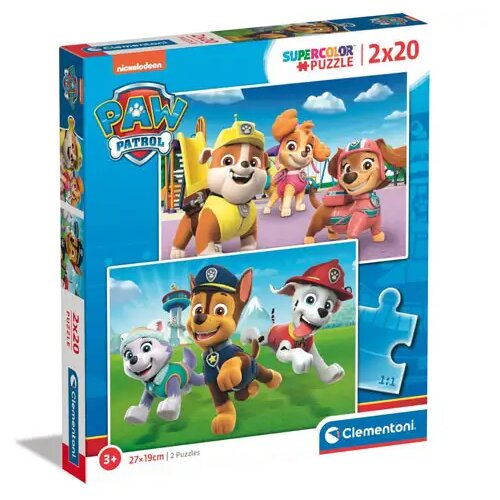 Clementoni Slagalica Paw Patrol Supercolor 2 u 1 2x20 kom - Cene