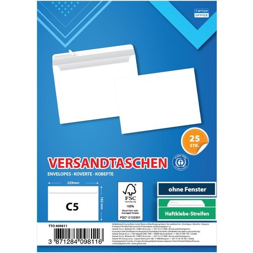 TTO Koverta C5 Strip 25/1 Bijela Slike
