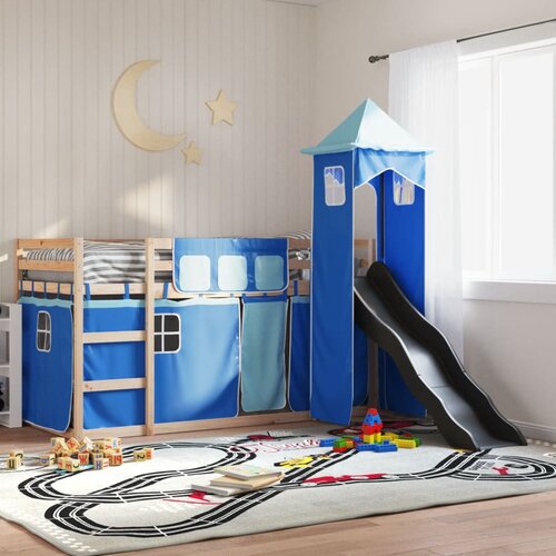  The living store pograd s toboganom in zavesami moder 80x200 cm - pograd, (21491695) Slike