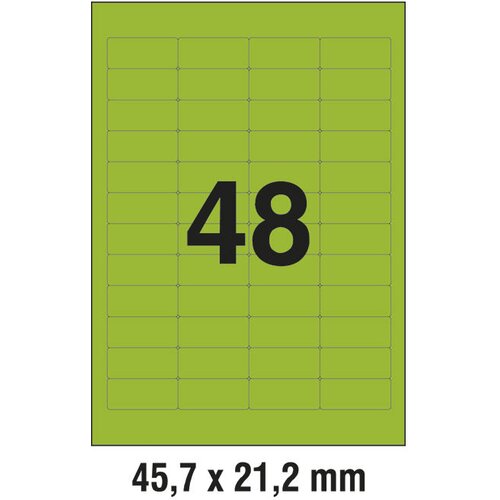  ETIKETE ILK 45,7X21,2MM PK20L ZWECKFORM L6040-20 ZELENE Cijene