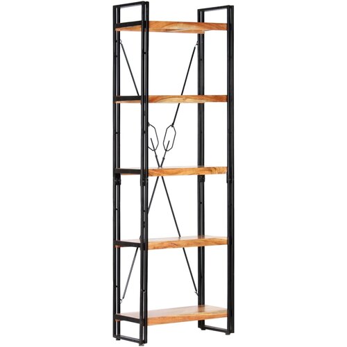 VidaXL Police za knjige s 5 razina 60x30x180 cm masivno bagremovo drvo Slike