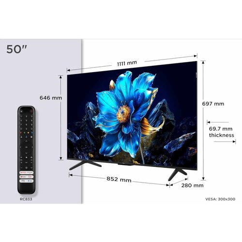 Tcl Televizor 50P7K/QLED/50"/4K/60Hz/Google TV/crna Cene