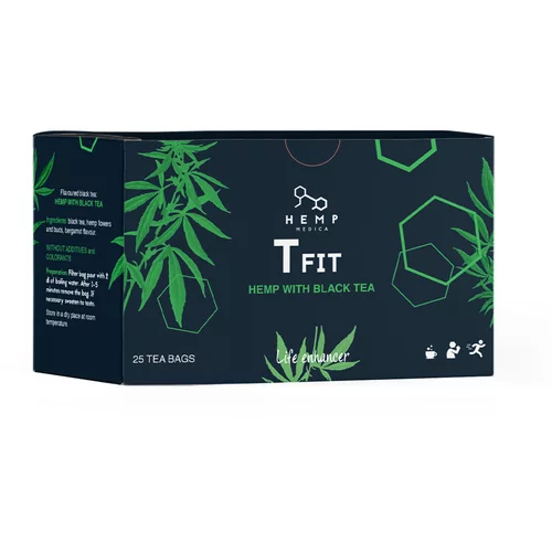 T FIT, aromatiziran črni čaj s konopljo
