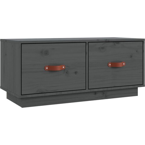 Maison Chic TV omarica - TV stojalo - Televizijska omarica siva 80x34x35 cm trdna borovina, (21699861) Cene
