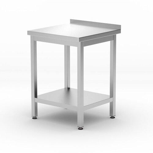 Hendi Zidni radni sto sa policom Budget Line &ndash; montažni, dubina: 600 mm, Kitchen Line, 600x600x(H)850mm Cene