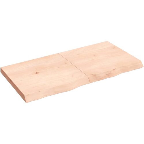 VidaXL Stenska polica 120x60x6 cm neobdelana trdna hrastovina, (20810905) Slike