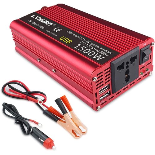  Auto pretvarač napona sa 12V na 220V LVYUAN 1500W Cene