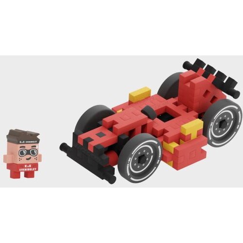 Marioinex mini Waffle Cars 50 kom, Race Car Red Slike