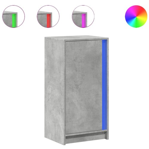 Maison Chic Komoda - Predalnik z LED betonsko siva 42,5x34x85 cm inženirski les, (21722328) Cene