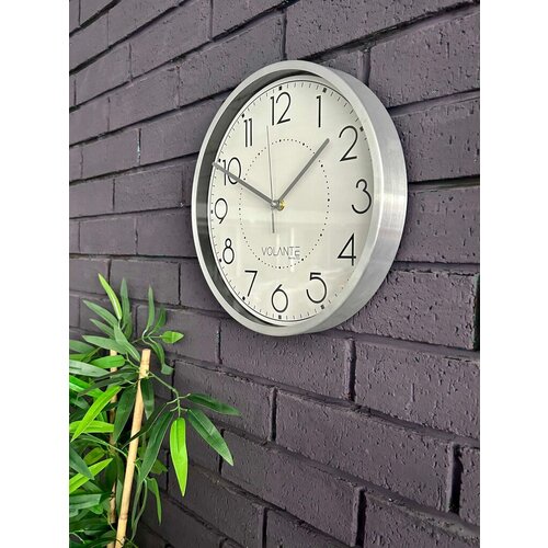 Wallity Zidni sat Alu12Inc-Mtl1Gms, 30x30 cm, Srebrne boje Cene