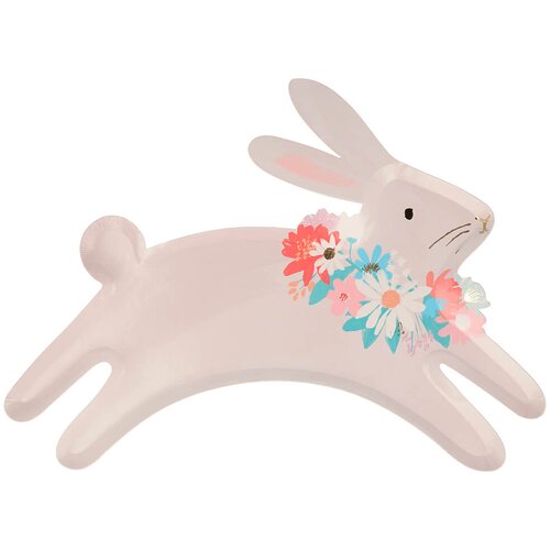 Meri Meri papirnati tanjuri die cut leaping spring bunny (8 komada) Cijene
