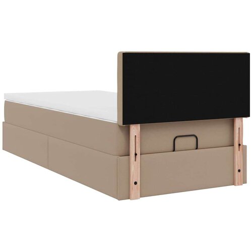 vidaXL okvir kreveta s madracem cappuccina 90x200cm umjetna koža Cene