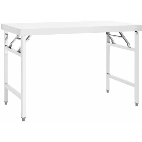 Sklopivi kuhinjski radni stol 120 x 60 x 80 cm nehrđajući čelik