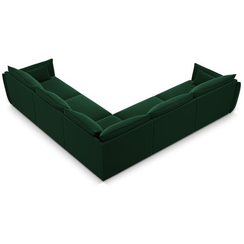 Mazzini Sofas Tamno zelena bar&amp;scaron;unasti kutna garnitura Vanda &amp;ndash; Slike
