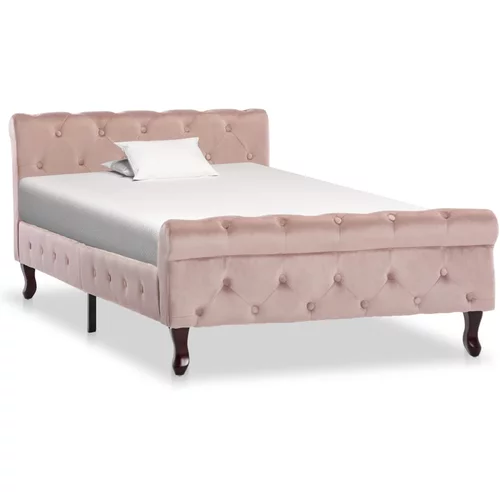  za krevet ružičasti baršunasti 100 x 200 cm