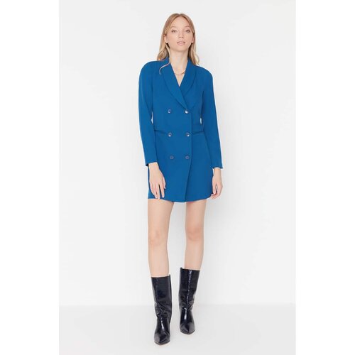 Trendyol Indigo Button Detailed Jacket Dress Cene