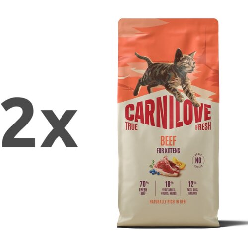 Carnilove Cat True Fresh Kitten, briketi - govedina 2 x 6 kg Slike