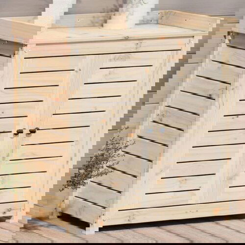 VidaXL Miza za sajenje s policami 82,5x50x86,5 cm borovina Slike